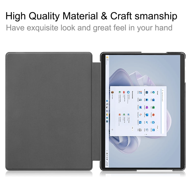 For Microsoft Surface Pro 9 Custer Painted 3-Fold Holder Leather Tablet Case(Milky Way Nebula) - Microsoft by PMC TechLife | Online Shopping South Africa | PMC TechLife | Buy Now Pay Later Mobicred