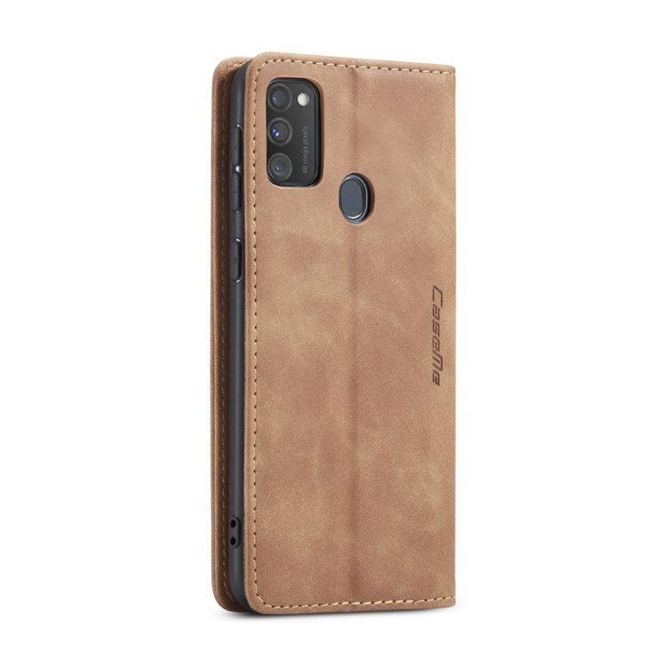 For Galaxy M30S / M21 CaseMe-013 Multifunctional Horizontal Flip Leather Case with Card Slot & Holder & Wallet(Brown) - free shipping - PMC Jewellery - Order now!