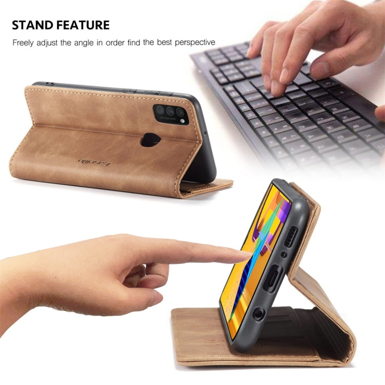 For Galaxy M30S / M21 CaseMe-013 Multifunctional Horizontal Flip Leather Case with Card Slot & Holder & Wallet(Brown) - free shipping - PMC Jewellery - Order now!