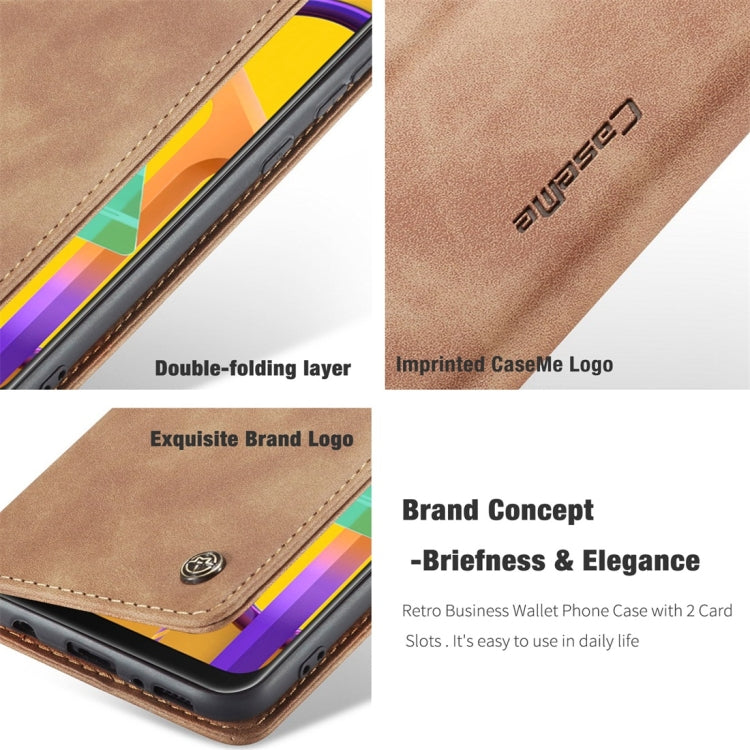 For Galaxy M30S / M21 CaseMe-013 Multifunctional Horizontal Flip Leather Case with Card Slot & Holder & Wallet(Brown) - free shipping - PMC Jewellery - Order now!