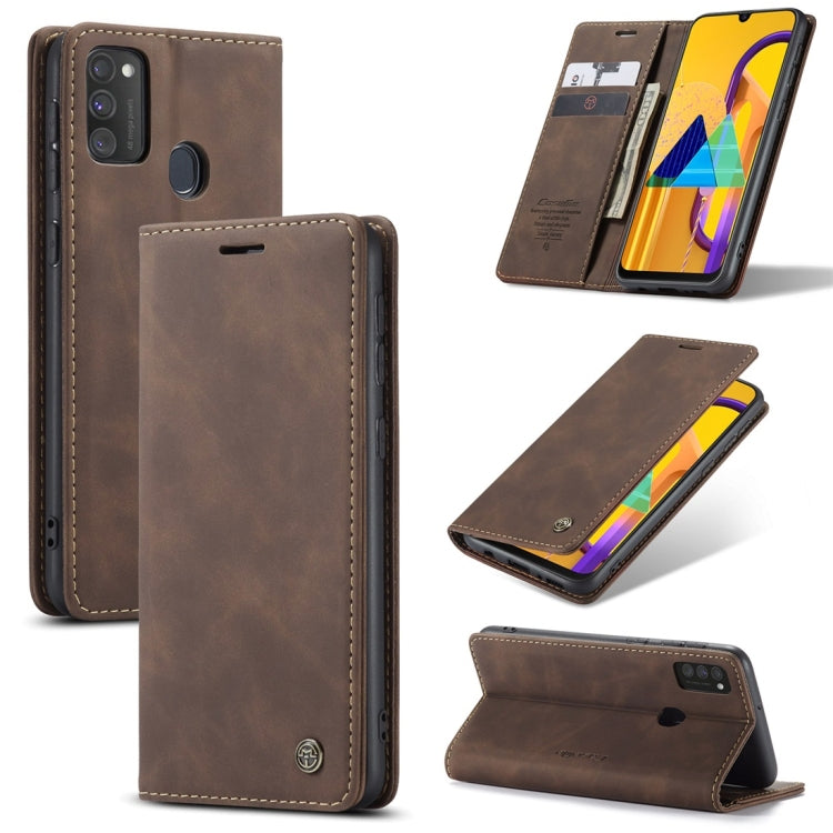 For Galaxy M30S / M21 CaseMe-013 Multifunctional Horizontal Flip Leather Case with Card Slot & Holder & Wallet(Coffee) - Galaxy Phone Cases by CaseMe | Online Shopping South Africa | PMC TechLife | Buy Now Pay Later Mobicred