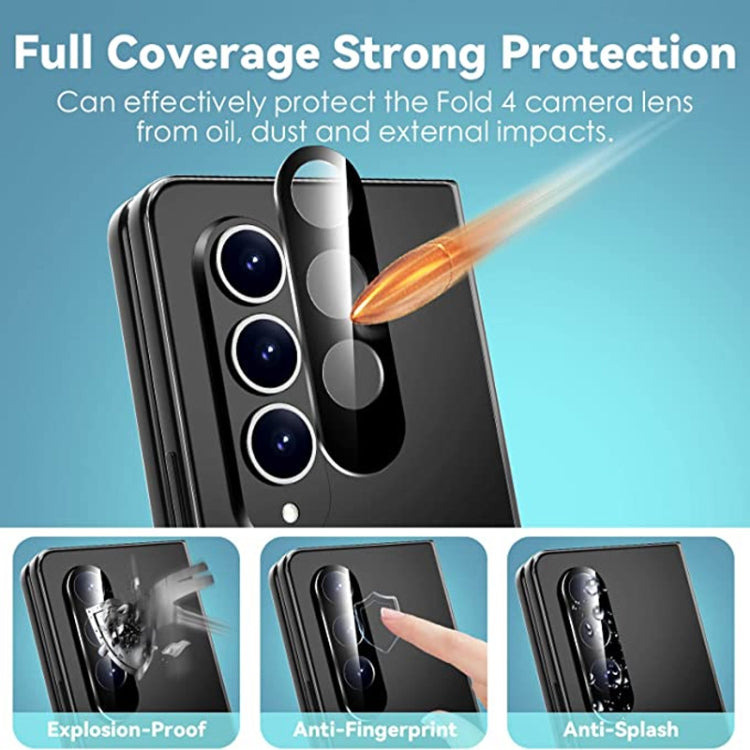 For Samsung Galaxy Z Fold4 5G / Galaxy W23 Integrated Rear Camera Lens Tempered Glass Film(Black) - Galaxy Tempered Glass by PMC TechLife | Online Shopping South Africa | PMC TechLife