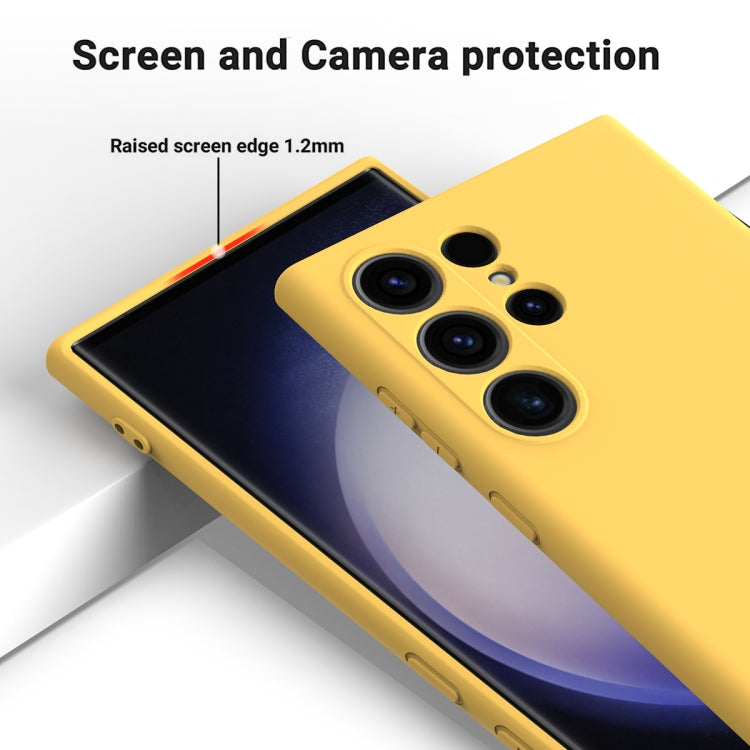 For Samsung Galaxy S24 Ultra 5G Solid Color Liquid Silicone Dropproof Full Coverage Phone Case(Yellow) - free shipping - PMC TechLife - Order now!