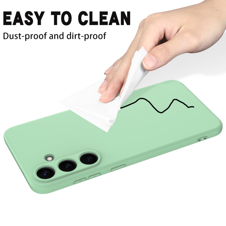 For Samsung Galaxy S25 5G Solid Color Liquid Silicone Dropproof Full Coverage Phone Case(Green) - free shipping - PMC Jewellery - Order now!