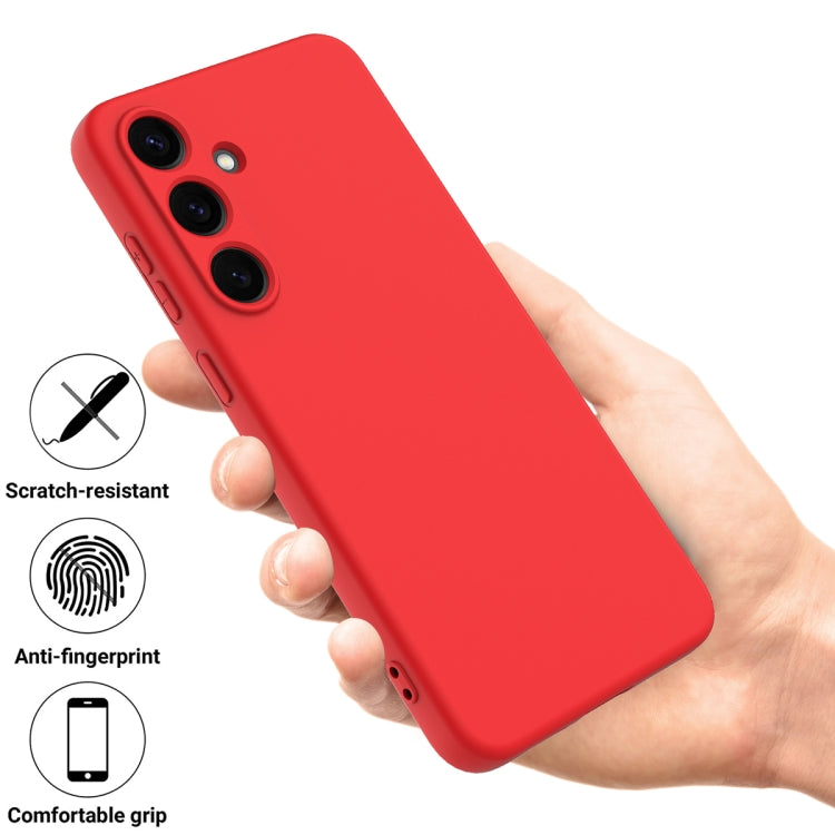 For Samsung Galaxy S25 5G Solid Color Liquid Silicone Dropproof Full Coverage Phone Case(Red) - free shipping - PMC Jewellery - Order now!