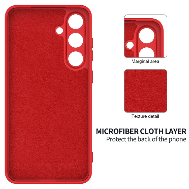 For Samsung Galaxy S25 5G Solid Color Liquid Silicone Dropproof Full Coverage Phone Case(Red) - free shipping - PMC Jewellery - Order now!