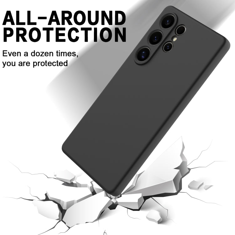 For Samsung Galaxy S25 Ultra Solid Color Liquid Silicone Dropproof Full Coverage Phone Case(Black) - free shipping - PMC Jewellery - Order now!