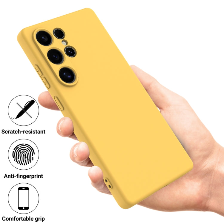 For Samsung Galaxy S25 Ultra Color Liquid Silicone Phone Case(Yellow) - Galaxy S25 Ultra 5G Cases by PMC Jewellery | Online Shopping South Africa | PMC Jewellery | Buy Now Pay Later Mobicred