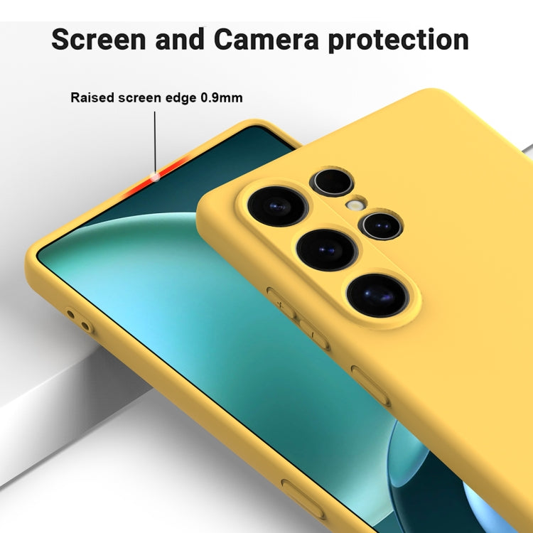 For Samsung Galaxy S25 Ultra Color Liquid Silicone Phone Case(Yellow) - Galaxy S25 Ultra 5G Cases by PMC Jewellery | Online Shopping South Africa | PMC Jewellery | Buy Now Pay Later Mobicred