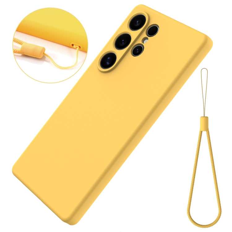 For Samsung Galaxy S25 Ultra Color Liquid Silicone Phone Case(Yellow) - Galaxy S25 Ultra 5G Cases by PMC Jewellery | Online Shopping South Africa | PMC Jewellery | Buy Now Pay Later Mobicred