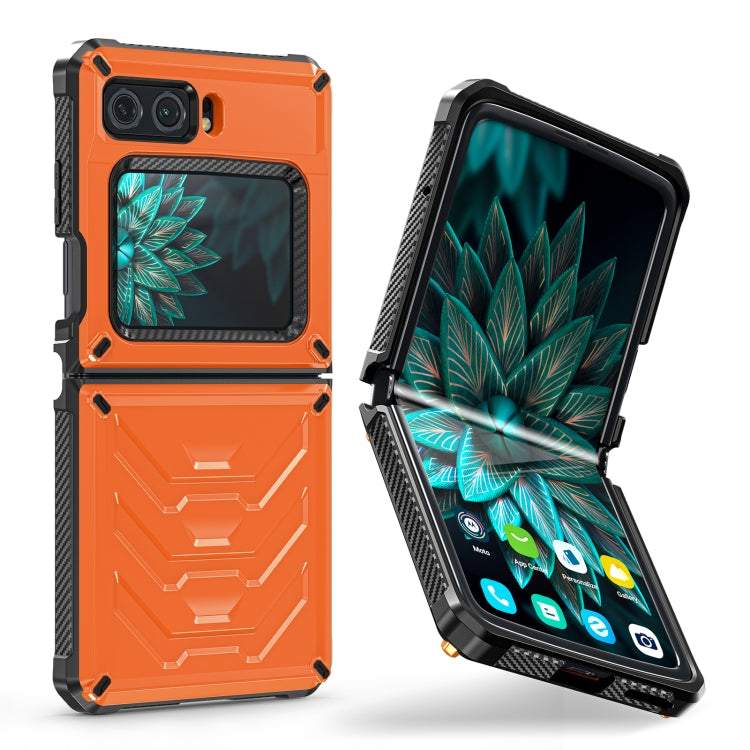 For Motorola Razr 2022 All-inclusive Shockproof Folding Phone Case(Orange) - Motorola Cases by PMC TechLife | Online Shopping South Africa | PMC TechLife | Buy Now Pay Later Mobicred