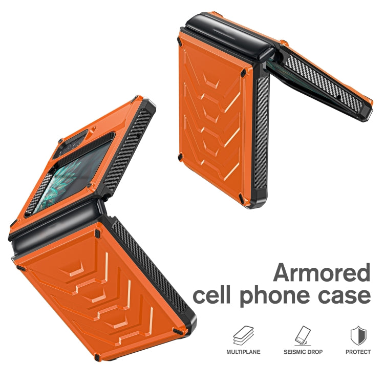 For Motorola Razr 2022 All-inclusive Shockproof Folding Phone Case(Orange) - Motorola Cases by PMC TechLife | Online Shopping South Africa | PMC TechLife | Buy Now Pay Later Mobicred