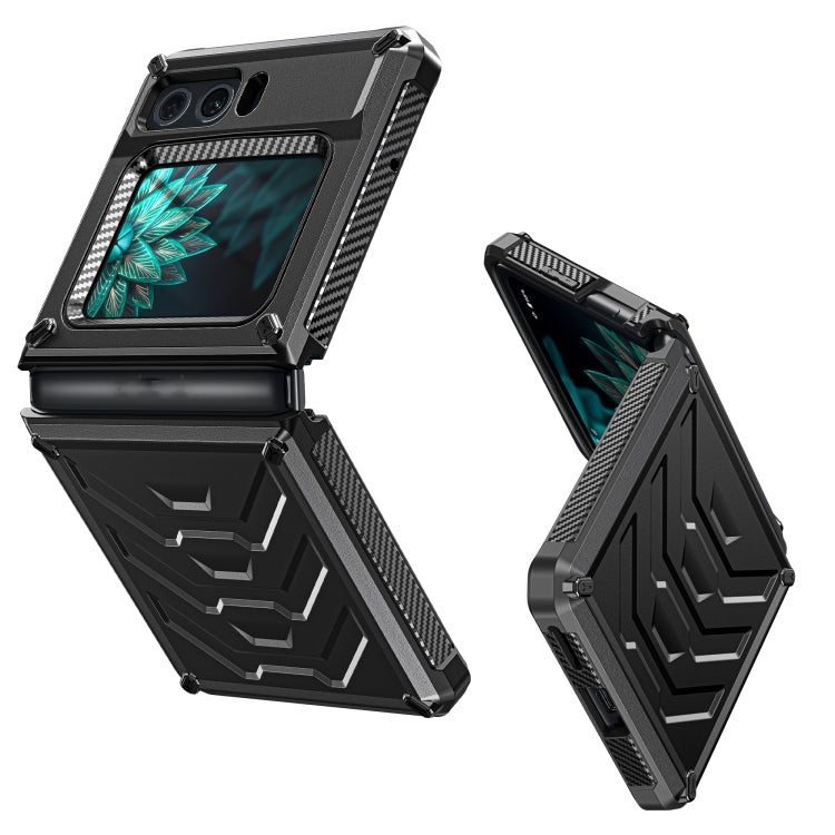 For Motorola Razr 2022 All-inclusive Shockproof Folding Phone Case(Black) - Motorola Cases by PMC TechLife | Online Shopping South Africa | PMC TechLife | Buy Now Pay Later Mobicred