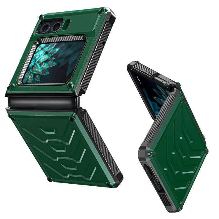 For Motorola Razr 2022 All-inclusive Shockproof Folding Phone Case(Army Green) - Motorola Cases by PMC TechLife | Online Shopping South Africa | PMC TechLife | Buy Now Pay Later Mobicred