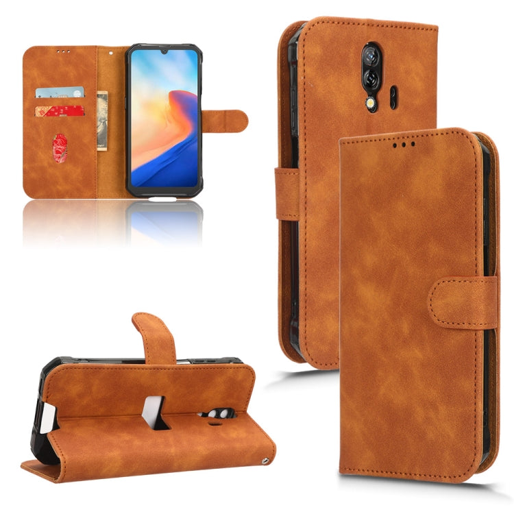 For Blackview BV7200 Skin Feel Magnetic Flip Leather Phone Case(Brown) - More Brand by PMC TechLife | Online Shopping South Africa | PMC TechLife | Buy Now Pay Later Mobicred