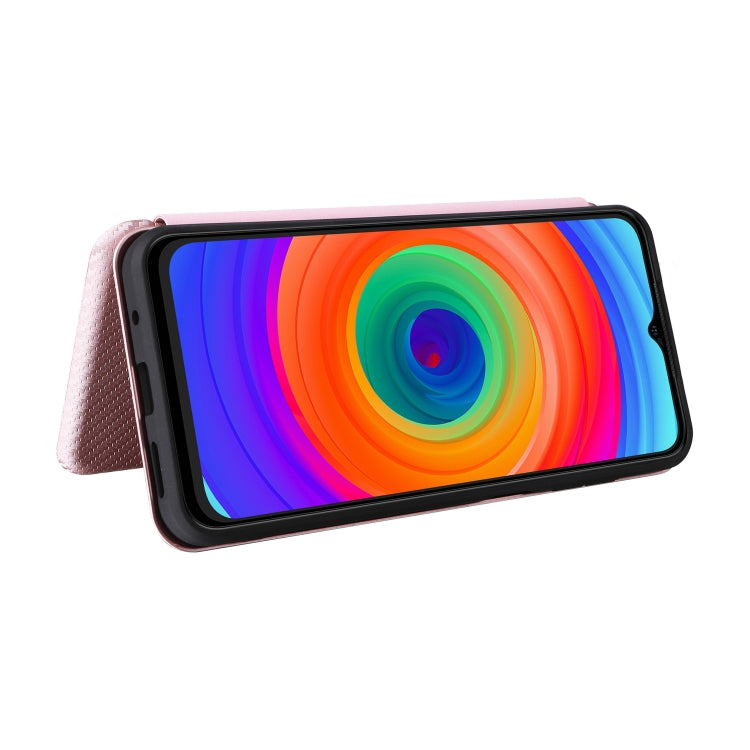 For Ulefone Note 14 Carbon Fiber Texture Flip Leather Phone Case(Pink) - Ulefone Cases by PMC Jewellery | Online Shopping South Africa | PMC Jewellery | Buy Now Pay Later Mobicred