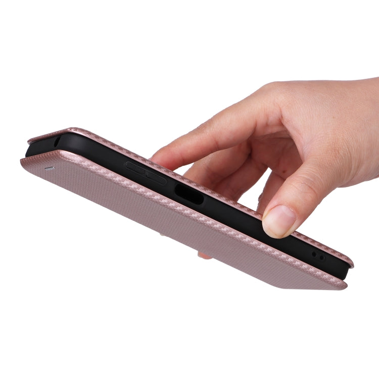 For Ulefone Note 14 Carbon Fiber Texture Flip Leather Phone Case(Pink) - Ulefone Cases by PMC Jewellery | Online Shopping South Africa | PMC Jewellery | Buy Now Pay Later Mobicred