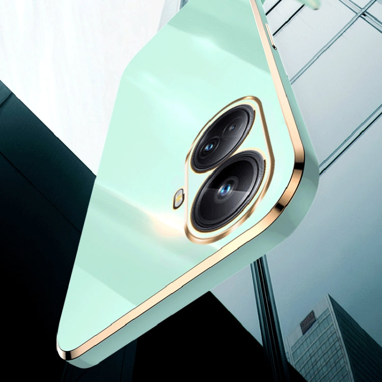 For Realme 10 Pro+ XINLI Straight 6D Plating Gold Edge TPU Phone Case(Black) - Realme Cases by PMC TechLife | Online Shopping South Africa | PMC TechLife | Buy Now Pay Later Mobicred