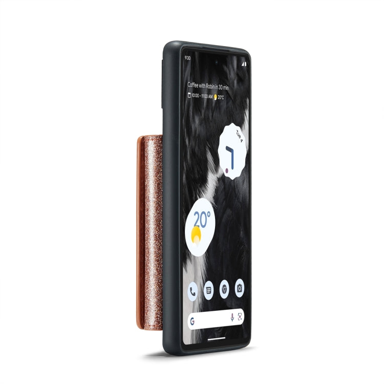 For Google Pixel 7 DG.MING M3 Series Glitter Powder Card Bag Leather Case(Rose Gold) - free shipping - PMC TechLife - Order now!