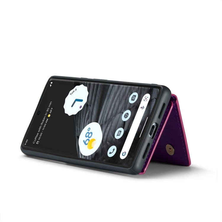 For Google Pixel 7 Pro DG.MING M3 Series Glitter Powder Card Bag Leather Case(Dark Purple) - Google Cases by DG.MING | Online Shopping South Africa | PMC TechLife | Buy Now Pay Later Mobicred
