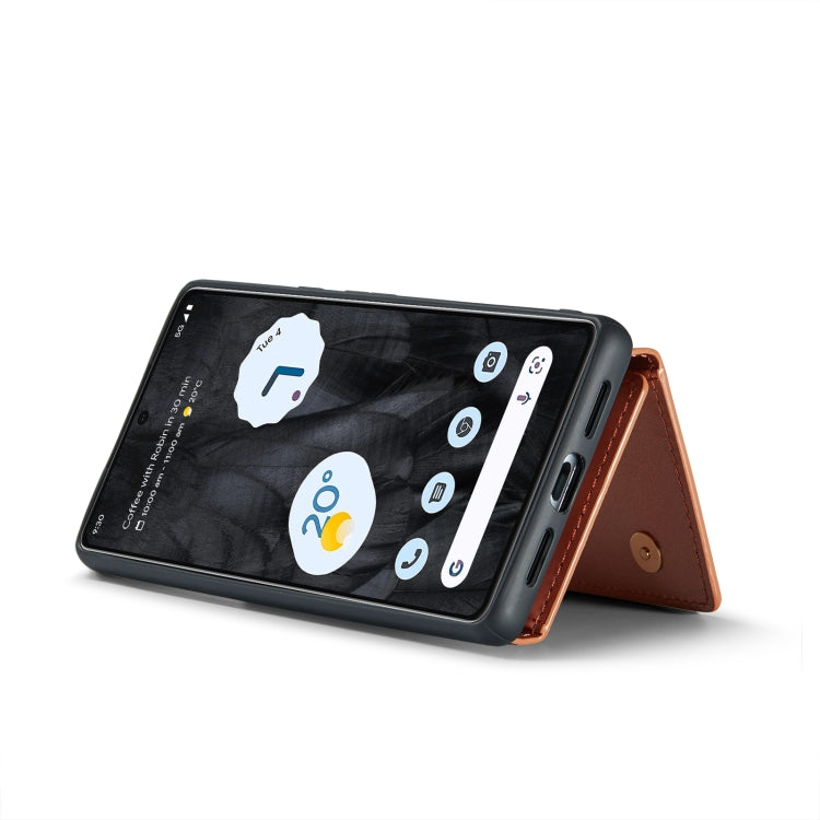 For Google Pixel 8 Pro DG.MING M3 Series Glitter Powder Card Bag Leather Case(Rose Gold) - Google Cases by DG.MING | Online Shopping South Africa | PMC TechLife | Buy Now Pay Later Mobicred