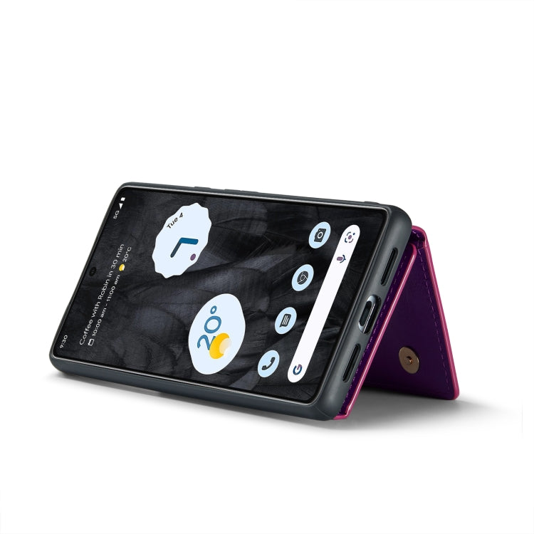 For Google Pixel 8 Pro DG.MING M3 Series Glitter Powder Card Bag Leather Case(Dark Purple) - Google Cases by DG.MING | Online Shopping South Africa | PMC TechLife | Buy Now Pay Later Mobicred