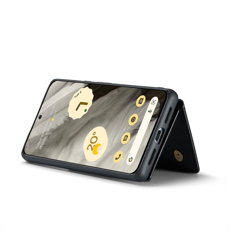 For Google Pixel 8 DG.MING M3 Series Glitter Powder Card Bag Leather Case(Black) - Google Cases by DG.MING | Online Shopping South Africa | PMC TechLife | Buy Now Pay Later Mobicred