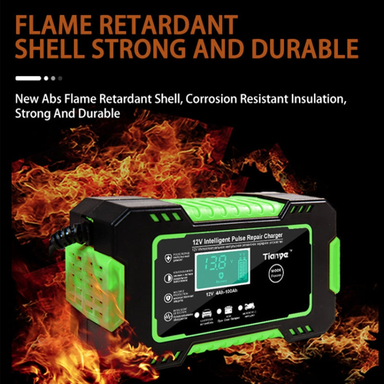 Motorcycle / Car Battery Smart Charger with LCD Screen, Plug Type:US Plug - Battery Charger by PMC TechLife | Online Shopping South Africa | PMC TechLife | Buy Now Pay Later Mobicred