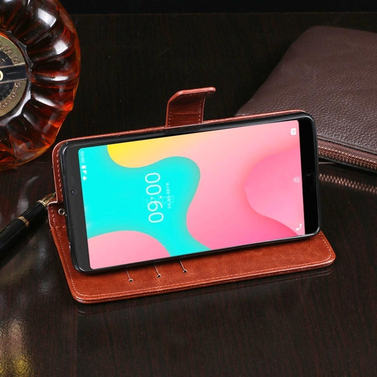 For Wiko Y60 idewei Crazy Horse Texture Horizontal Flip Leather Case with Holder & Card Slots & Wallet(White) - free shipping - PMC Jewellery - Order now!
