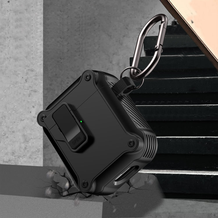 For AirPods 1 / 2 Eagle Shockproof Earphone Protective Case with Switch(Army Green) - For AirPods 1/2 by PMC Jewellery | Online Shopping South Africa | PMC Jewellery | Buy Now Pay Later Mobicred