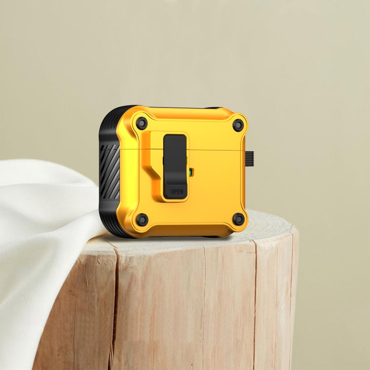For AirPods 3 Eagle Shockproof Earphone Protective Case with Switch(Yellow) - For AirPods 3 by PMC Jewellery | Online Shopping South Africa | PMC Jewellery | Buy Now Pay Later Mobicred