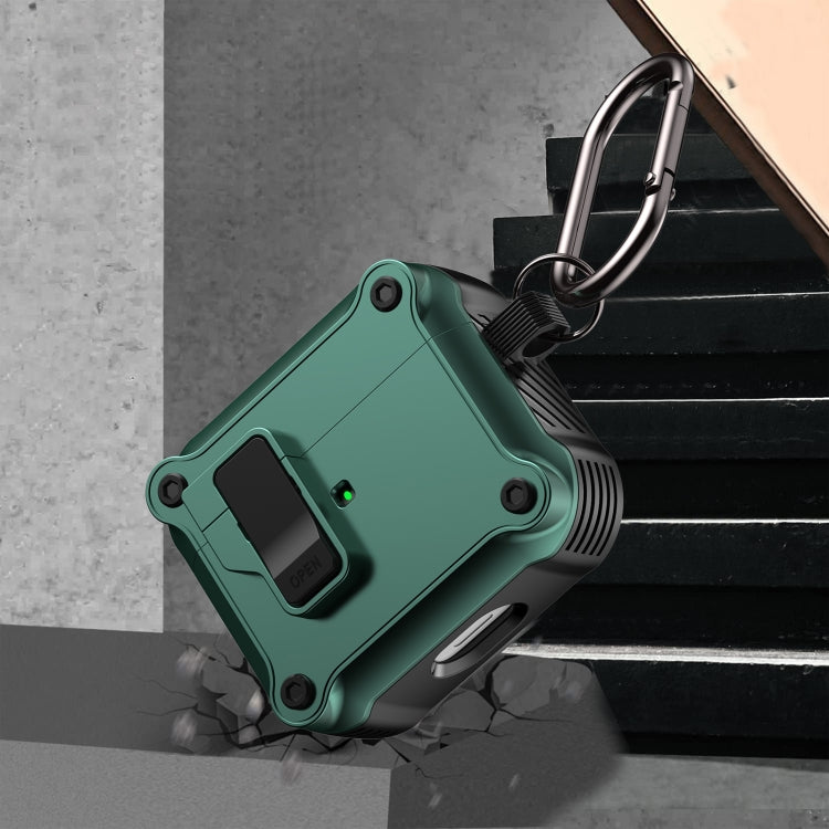 For AirPods 3 Eagle Shockproof Earphone Protective Case with Switch(Army Green) - For AirPods 3 by PMC Jewellery | Online Shopping South Africa | PMC Jewellery | Buy Now Pay Later Mobicred