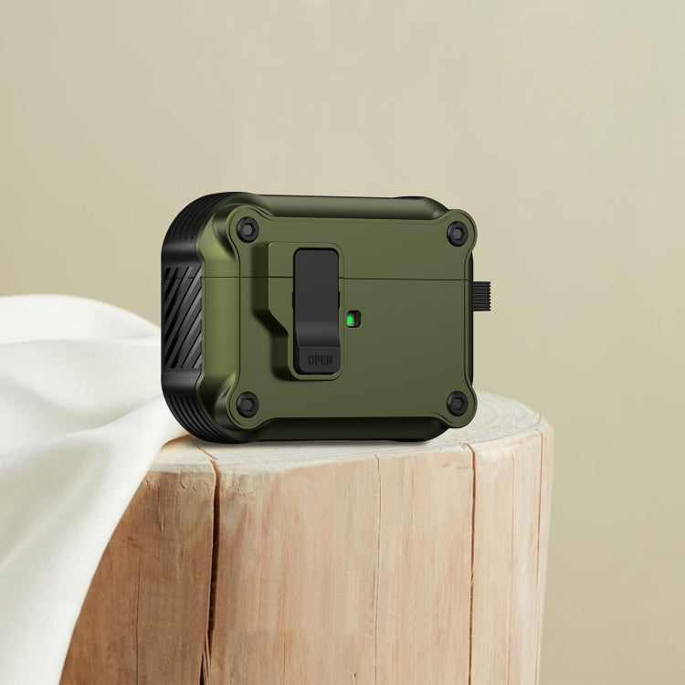 For AirPods Pro Eagle Shockproof Earphone Protective Case with Switch(Army Green) - For AirPods Pro by PMC Jewellery | Online Shopping South Africa | PMC Jewellery | Buy Now Pay Later Mobicred
