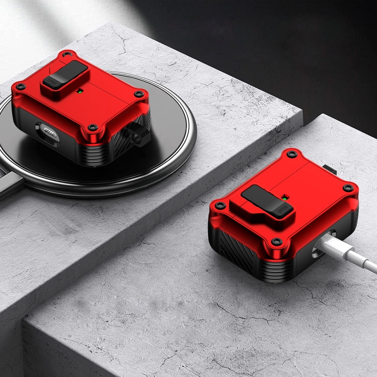 For AirPods Pro Eagle Shockproof Earphone Protective Case with Switch(Red) - For AirPods Pro by PMC Jewellery | Online Shopping South Africa | PMC Jewellery | Buy Now Pay Later Mobicred