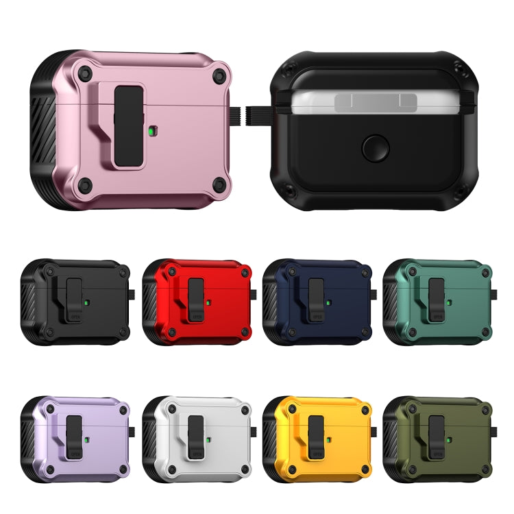 For AirPods Pro 2 Eagle Shockproof Earphone Protective Case with Switch(Purple) - For AirPods Pro 2 by PMC Jewellery | Online Shopping South Africa | PMC Jewellery | Buy Now Pay Later Mobicred