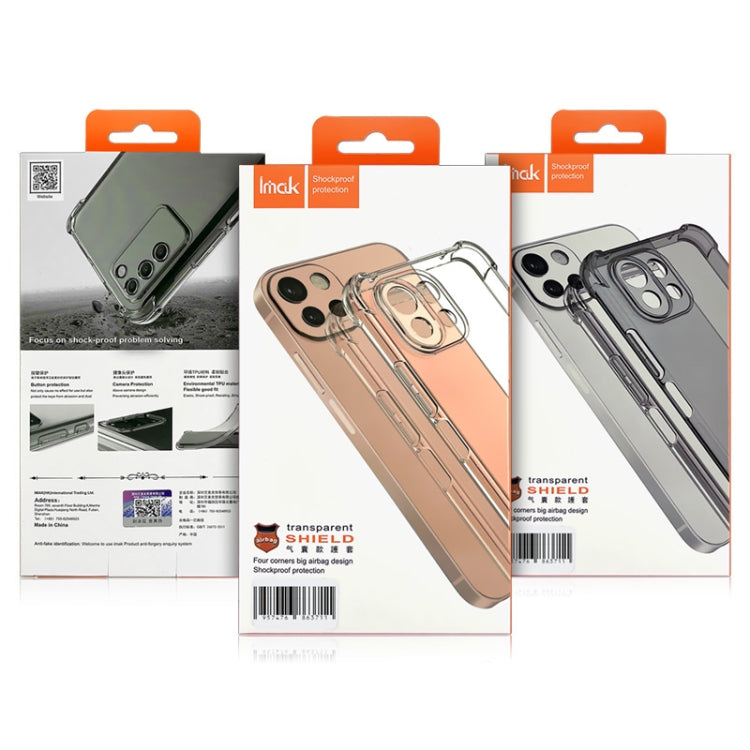 For Samsung Galaxy A54 5G imak Shockproof Airbag TPU Phone Case(Transparent Black) - Galaxy Phone Cases by imak | Online Shopping South Africa | PMC TechLife | Buy Now Pay Later Mobicred