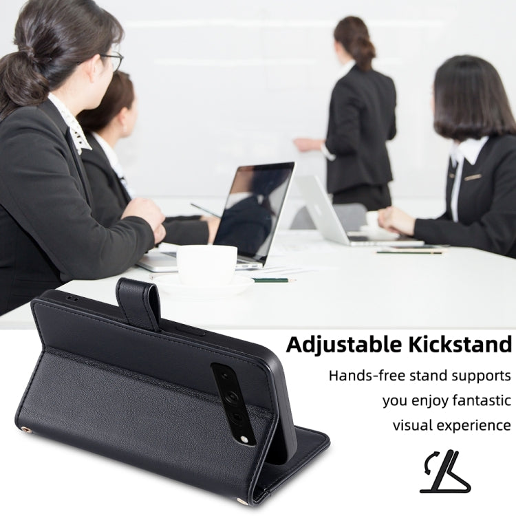 For Google Pixel 7 Pro Sheep Texture Cross-body Zipper Wallet Leather Phone Case(Black) - Google Cases by PMC TechLife | Online Shopping South Africa | PMC TechLife | Buy Now Pay Later Mobicred