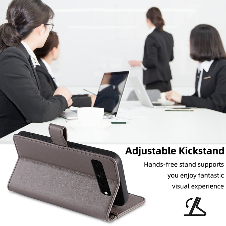 For Google Pixel 7 Pro Sheep Texture Cross-body Zipper Wallet Leather Phone Case(Grey) - Google Cases by PMC TechLife | Online Shopping South Africa | PMC TechLife | Buy Now Pay Later Mobicred