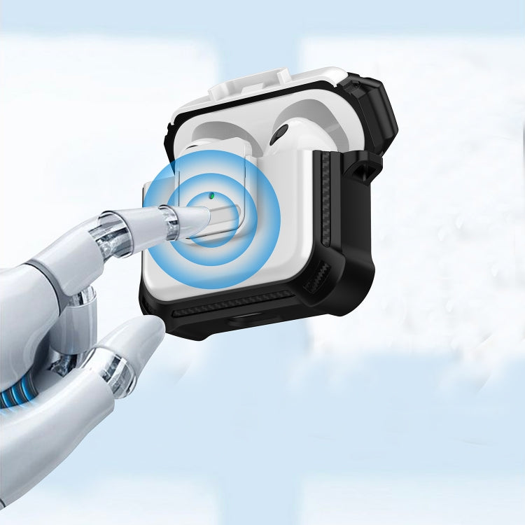 For AirPods 3 TPU + PC Shockproof Earphone Protective Case with Switch(Blue) - For AirPods 3 by PMC Jewellery | Online Shopping South Africa | PMC Jewellery | Buy Now Pay Later Mobicred