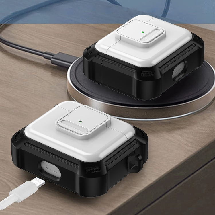 For AirPods 3 TPU + PC Shockproof Earphone Protective Case with Switch(Red) - For AirPods 3 by PMC Jewellery | Online Shopping South Africa | PMC Jewellery | Buy Now Pay Later Mobicred