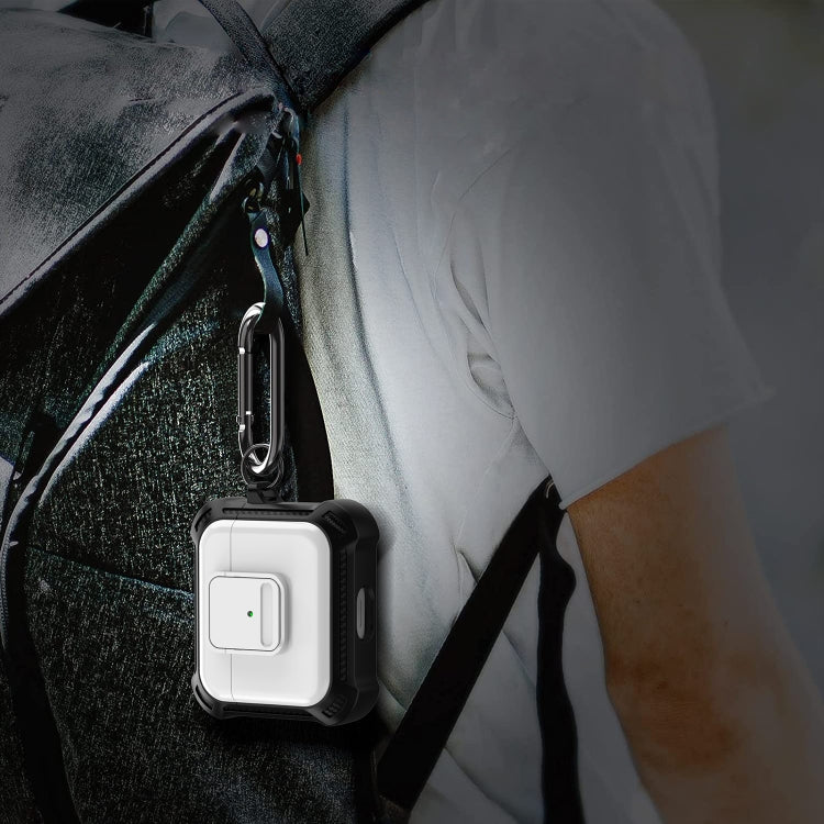 For AirPods 3 TPU + PC Shockproof Earphone Protective Case with Switch(Purple) - For AirPods 3 by PMC Jewellery | Online Shopping South Africa | PMC Jewellery | Buy Now Pay Later Mobicred