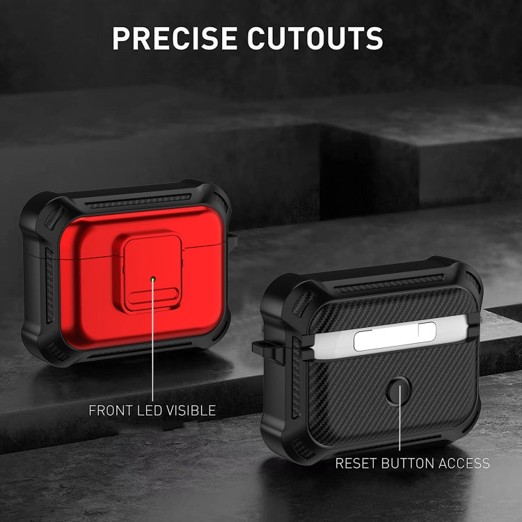 For AirPods Pro 2 TPU + PC Shockproof Earphone Protective Case with Switch(Blue) - free shipping - PMC Jewellery - Order now!