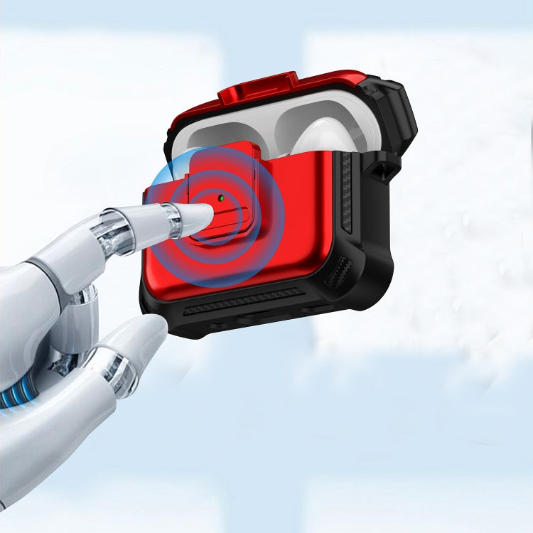 For AirPods Pro 2 TPU + PC Shockproof Earphone Protective Case with Switch(Army Green) - For AirPods Pro 2 by PMC Jewellery | Online Shopping South Africa | PMC Jewellery | Buy Now Pay Later Mobicred