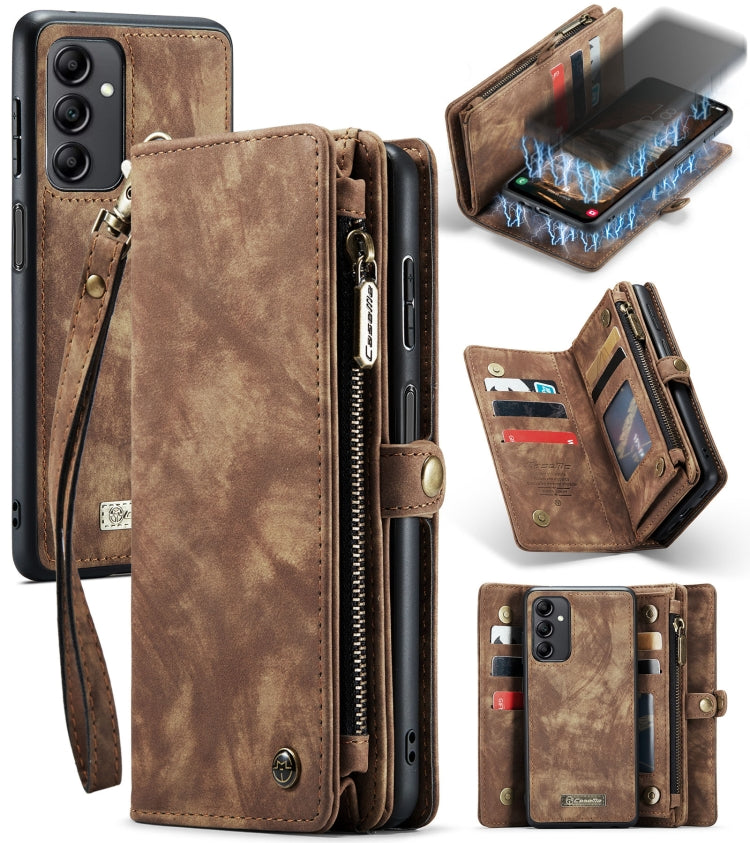 For Samsung Galaxy A14 5G CaseMe 008 Detachable Multifunctional Leather Phone Case(Brown) - free shipping - PMC Jewellery - Order now!