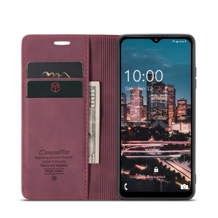 For Samsung Galaxy A14 5G CaseMe 013 Multifunctional Horizontal Flip Leather Phone Case(Wine Red) - free shipping - PMC Jewellery - Order now!