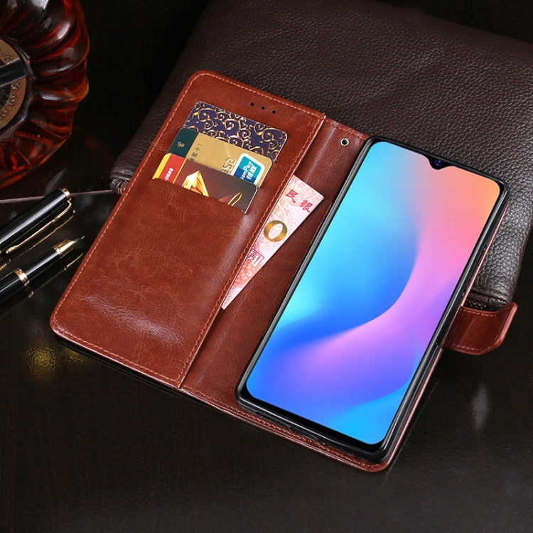 For Blackview A60 Pro idewei Crazy Horse Texture Horizontal Flip Leather Case with Holder & Card Slots & Wallet(Dark Blue) - free shipping - PMC TechLife - Order now!