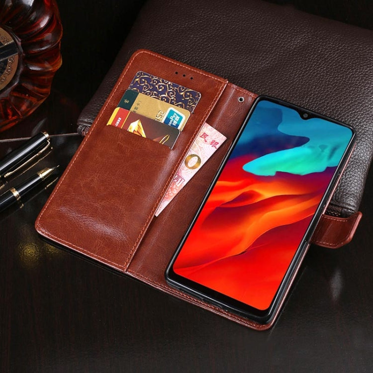 For Blackview A80 Pro idewei Crazy Horse Texture Horizontal Flip Leather Case with Holder & Card Slots & Wallet(Black) - More Brand by idewei | Online Shopping South Africa | PMC TechLife | Buy Now Pay Later Mobicred