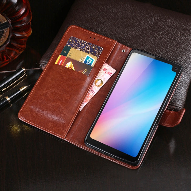 For Blackview BV6100 idewei Crazy Horse Texture Horizontal Flip Leather Case with Holder & Card Slots & Wallet(Dark Blue) - More Brand by idewei | Online Shopping South Africa | PMC TechLife | Buy Now Pay Later Mobicred