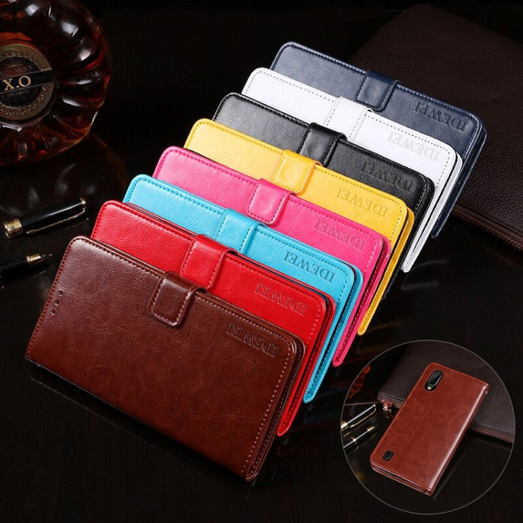 For Blackview BV6100 idewei Crazy Horse Texture Horizontal Flip Leather Case with Holder & Card Slots & Wallet(Sky Blue) - More Brand by idewei | Online Shopping South Africa | PMC TechLife | Buy Now Pay Later Mobicred