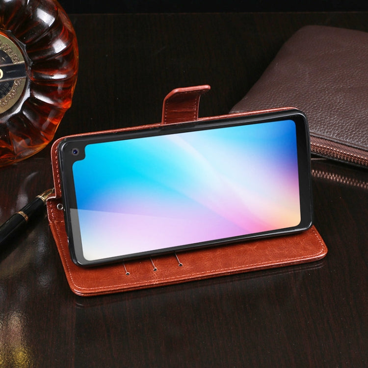 For Blackview BV6100 idewei Crazy Horse Texture Horizontal Flip Leather Case with Holder & Card Slots & Wallet(White) - More Brand by idewei | Online Shopping South Africa | PMC TechLife | Buy Now Pay Later Mobicred